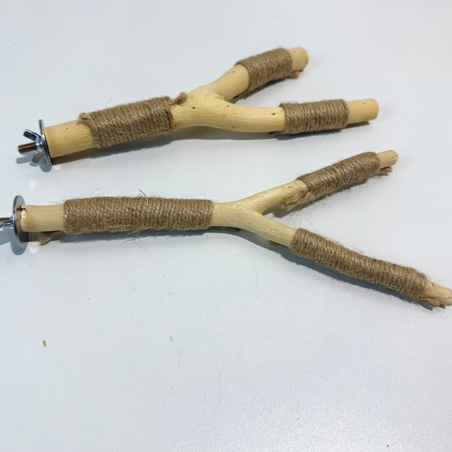 Natural wood perches