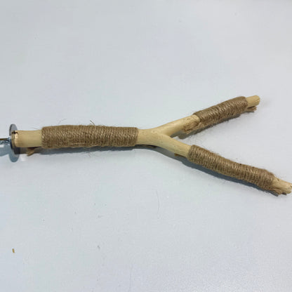 Natural wood perches